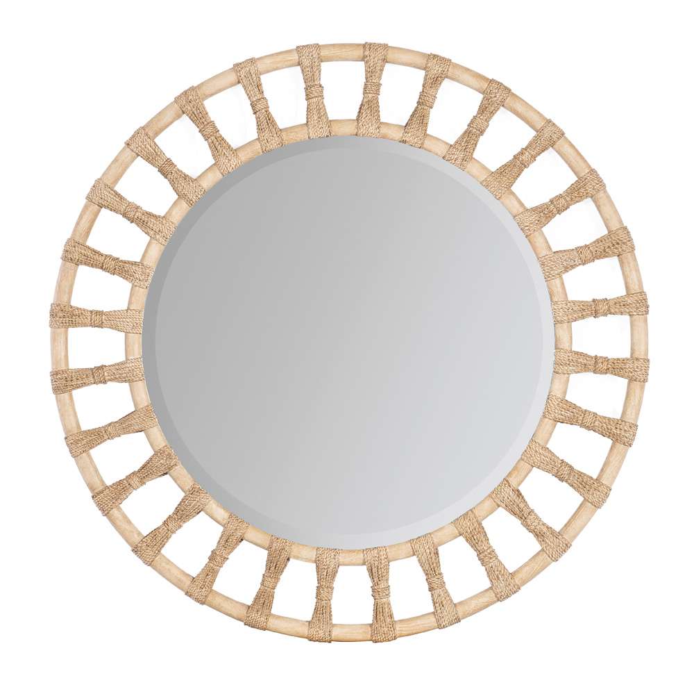 Hooker Furniture - Retreat Pole Rattan Accent Mirror - 6950-90005-80 veiw 1