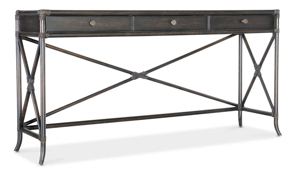 Hooker Furniture - Retreat Pole Rattan Console - 6950-80171-99 veiw 1