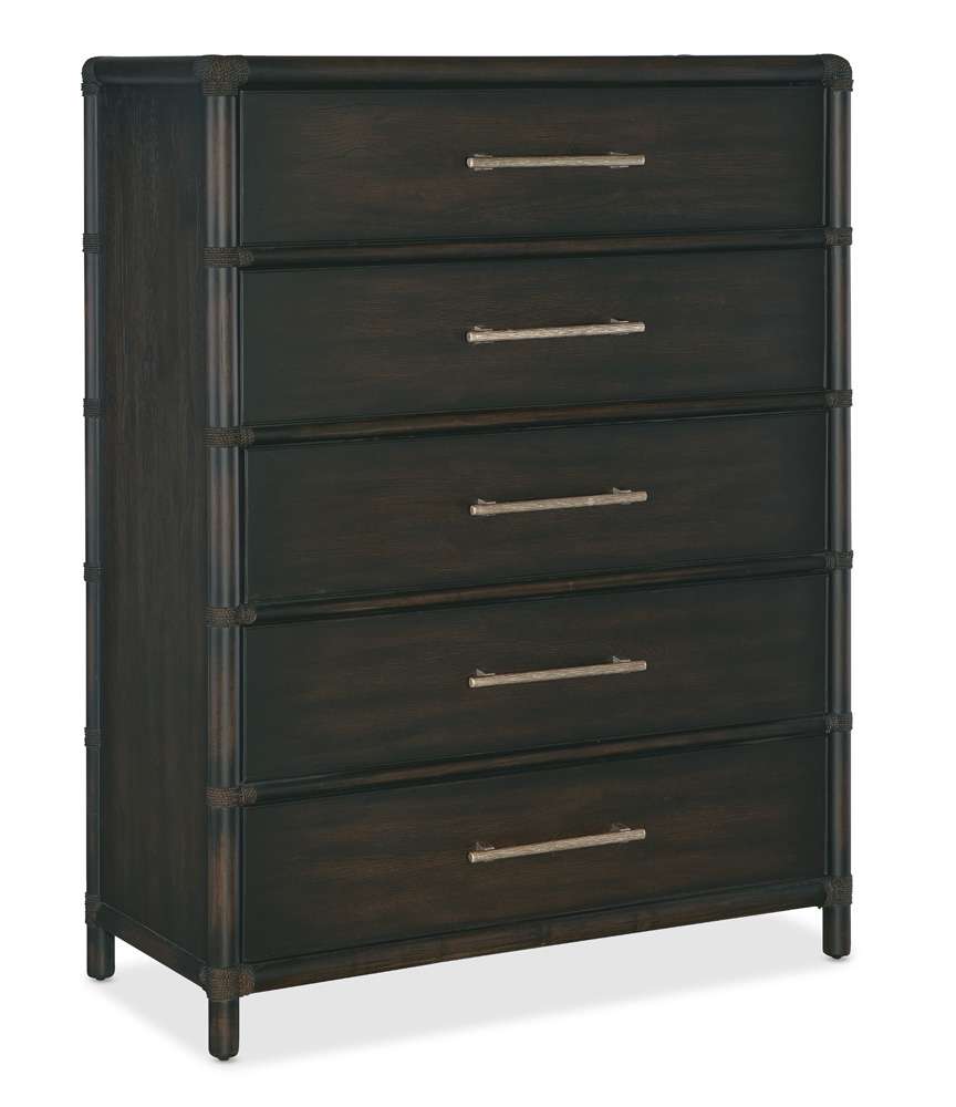 Hooker Furniture - Retreat Pole Rattan Five-Drawer Chest - 6950-90210-99 veiw 1
