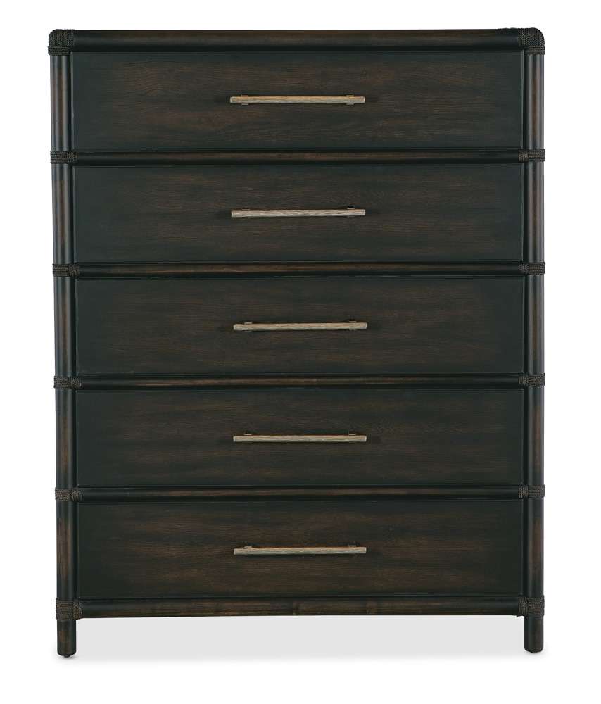 Hooker Furniture - Retreat Pole Rattan Five-Drawer Chest - 6950-90210-99 veiw 2