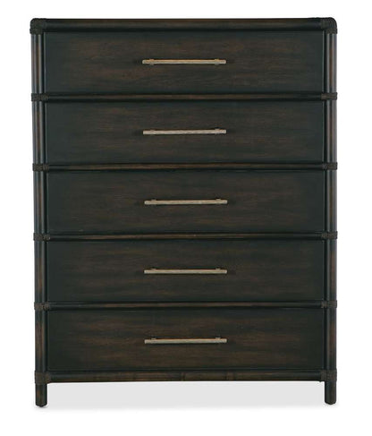 Hooker Furniture - Retreat Pole Rattan Five-Drawer Chest - 6950-90210-99 veiw 2