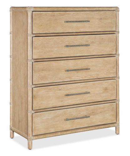 Hooker Furniture - Retreat Pole Rattan Five-Drawer Chest - 6950-90210-80 veiw 1
