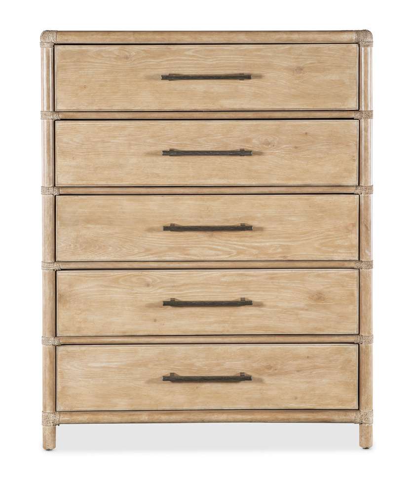 Hooker Furniture - Retreat Pole Rattan Five-Drawer Chest - 6950-90210-80 veiw 2