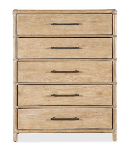Hooker Furniture - Retreat Pole Rattan Five-Drawer Chest - 6950-90210-80 veiw 2