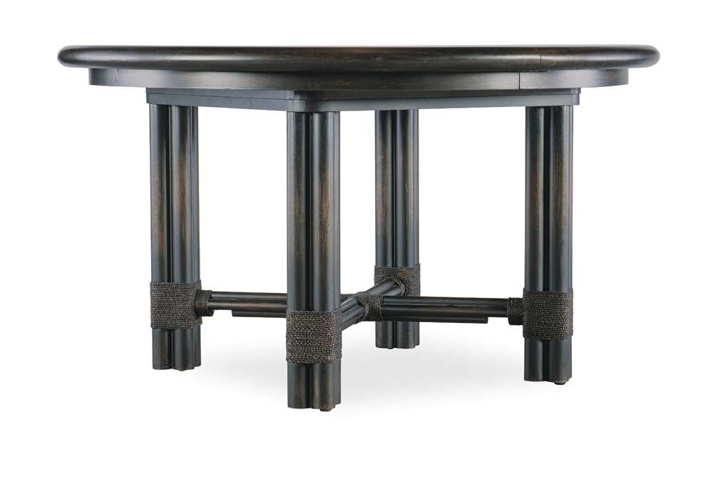 Hooker Furniture - Retreat Pole Rattan Round Dining Table w/1-20in leaf - 6950-75201-99 veiw 1