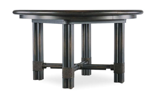 Hooker Furniture - Retreat Pole Rattan Round Dining Table w/1-20in leaf - 6950-75201-99 veiw 1