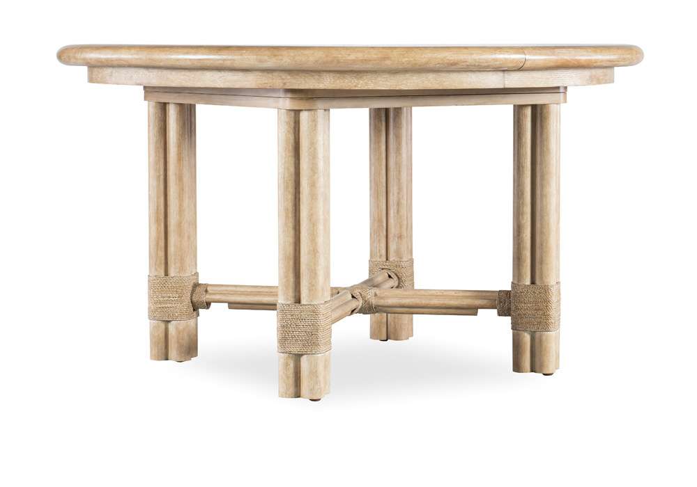 Hooker Furniture - Retreat Pole Rattan Round Dining Table w/1-20in leaf - 6950-75201-80 veiw 1