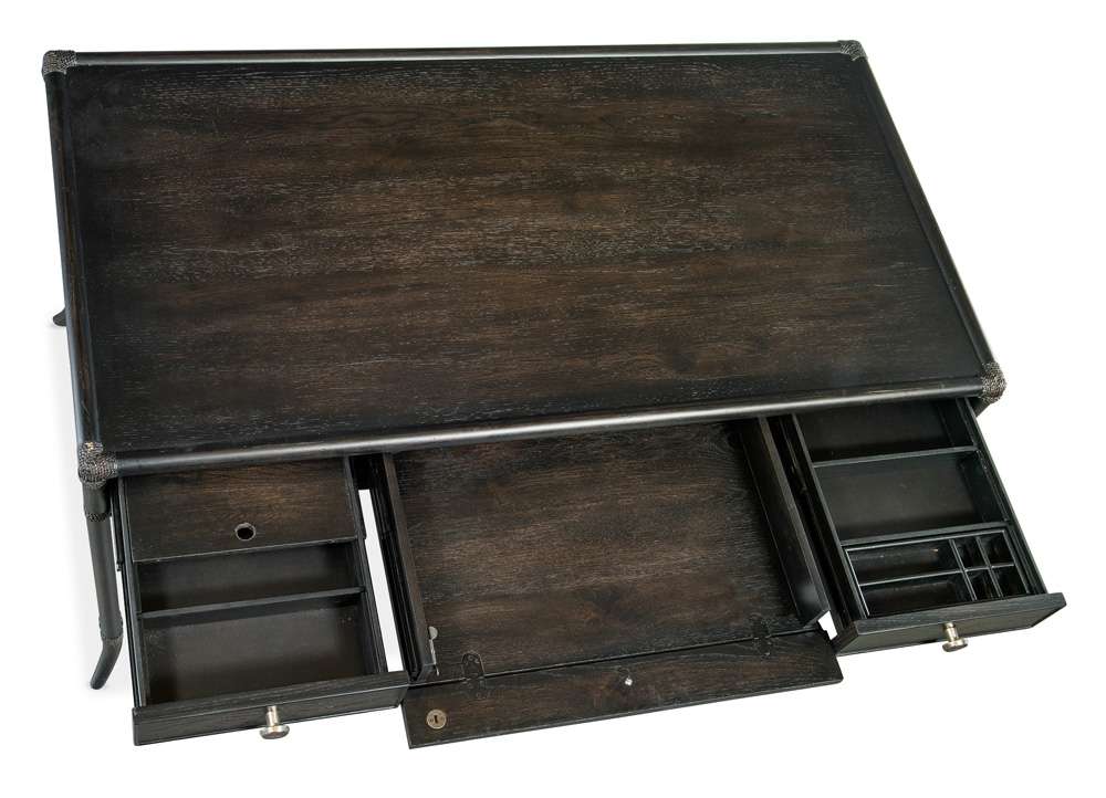Hooker Furniture - Retreat Pole Rattan Writing Desk - 6950-10458-99 veiw 5