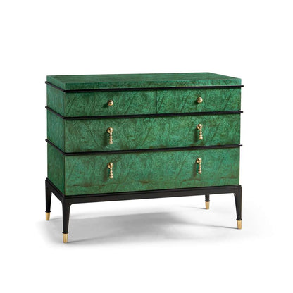 Jonathan Charles Fine Furniture - JC Modern - Jacques Bachelors Chest, Green - 007-1-930-DGB veiw 1
