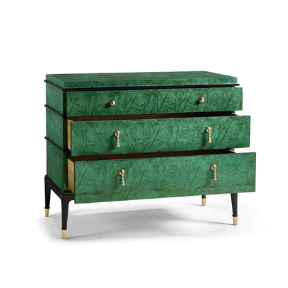 Jonathan Charles Fine Furniture - JC Modern - Jacques Bachelors Chest, Green - 007-1-930-DGB veiw 2