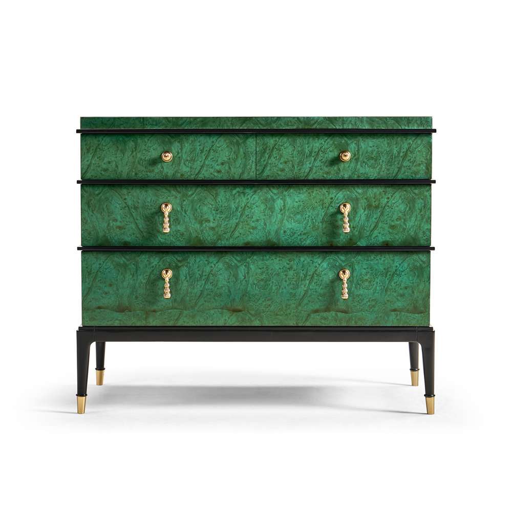 Jonathan Charles Fine Furniture - JC Modern - Jacques Bachelors Chest, Green - 007-1-930-DGB veiw 3