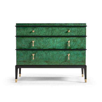 Jonathan Charles Fine Furniture - JC Modern - Jacques Bachelors Chest, Green - 007-1-930-DGB veiw 3