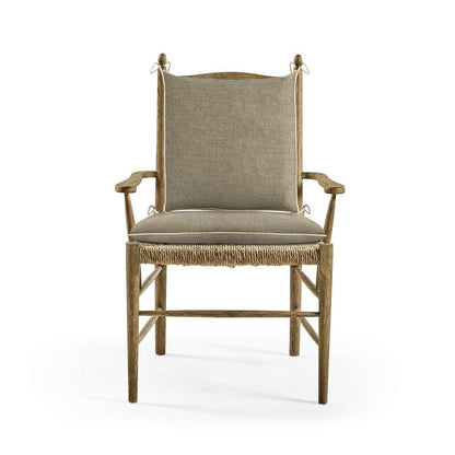 Jonathan Charles Fine Furniture - Timeless Doppler Ladderback Arm Chair in Stripped Brown Chestnut - 003-2-000-WNC veiw 2