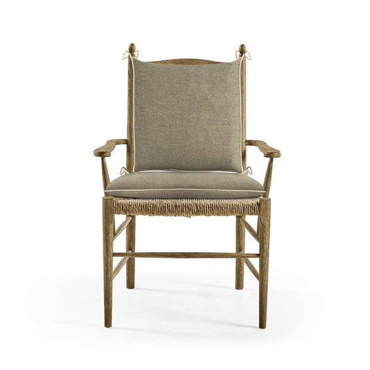 Jonathan Charles Fine Furniture - Timeless Doppler Ladderback Arm Chair in Stripped Brown Chestnut - 003-2-000-WNC veiw 2