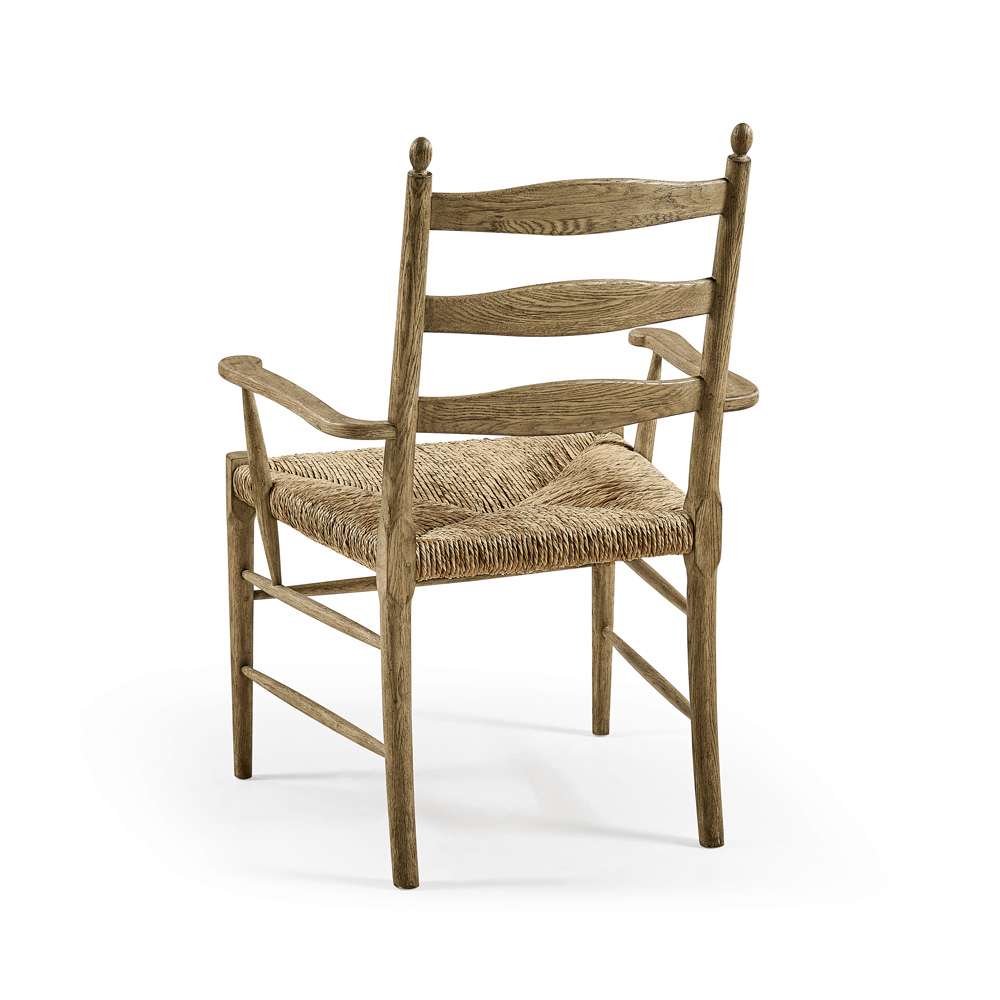 Jonathan Charles Fine Furniture - Timeless Doppler Ladderback Arm Chair in Stripped Brown Chestnut - 003-2-000-WNC veiw 5