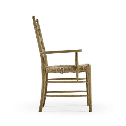 Jonathan Charles Fine Furniture - Timeless Doppler Ladderback Arm Chair in Stripped Brown Chestnut - 003-2-000-WNC veiw 6