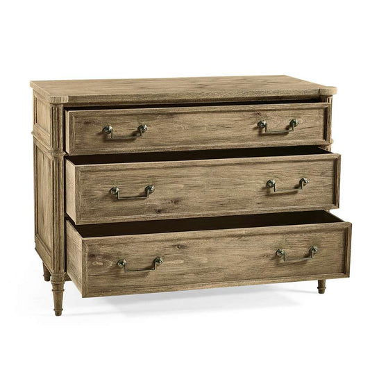 Jonathan Charles Fine Furniture - Timeless Kalpa Louis XVI Drawer Chest in Stripped Brown Chestnut - 003-3-262-WNC veiw 2