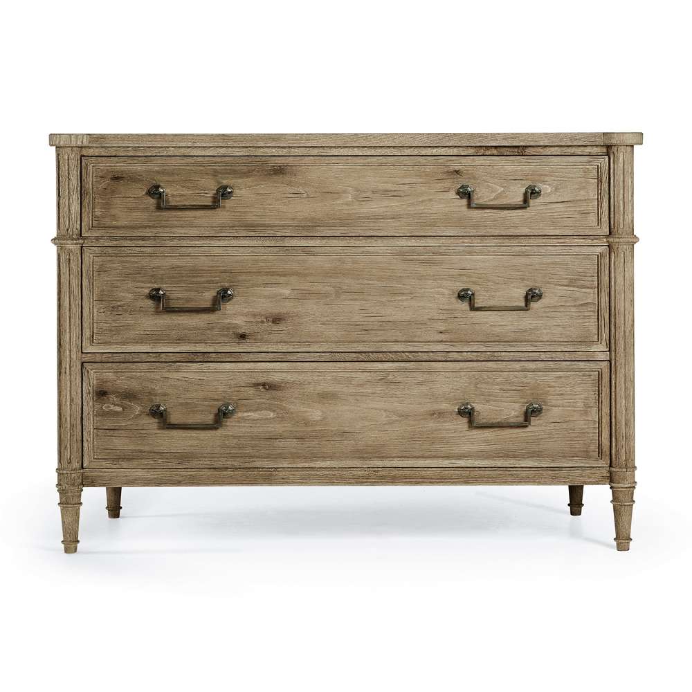 Jonathan Charles Fine Furniture - Timeless Kalpa Louis XVI Drawer Chest in Stripped Brown Chestnut - 003-3-262-WNC veiw 3