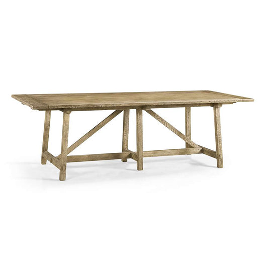 Jonathan Charles Fine Furniture - Timeless Sidereal French Laundry Table 96in in Chestnut - 003-2-A61-WNC veiw 1
