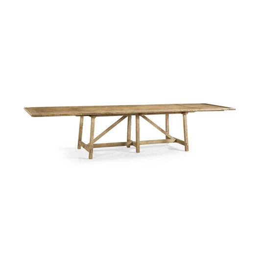 Jonathan Charles Fine Furniture - Timeless Sidereal French Laundry Table 96in in Chestnut - 003-2-A61-WNC veiw 2
