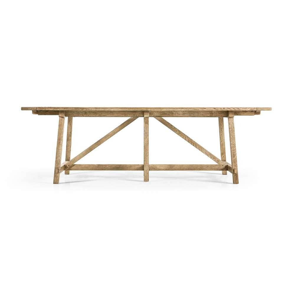 Jonathan Charles Fine Furniture - Timeless Sidereal French Laundry Table 96in in Chestnut - 003-2-A61-WNC veiw 3