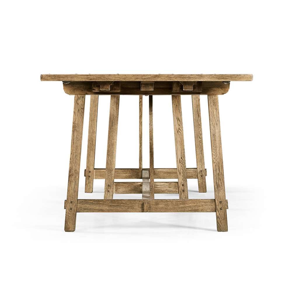Jonathan Charles Fine Furniture - Timeless Sidereal French Laundry Table 96in in Chestnut - 003-2-A61-WNC veiw 4