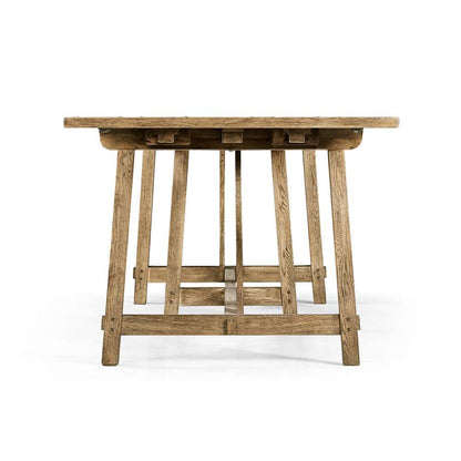 Jonathan Charles Fine Furniture - Timeless Sidereal French Laundry Table 96in in Chestnut - 003-2-A61-WNC veiw 4