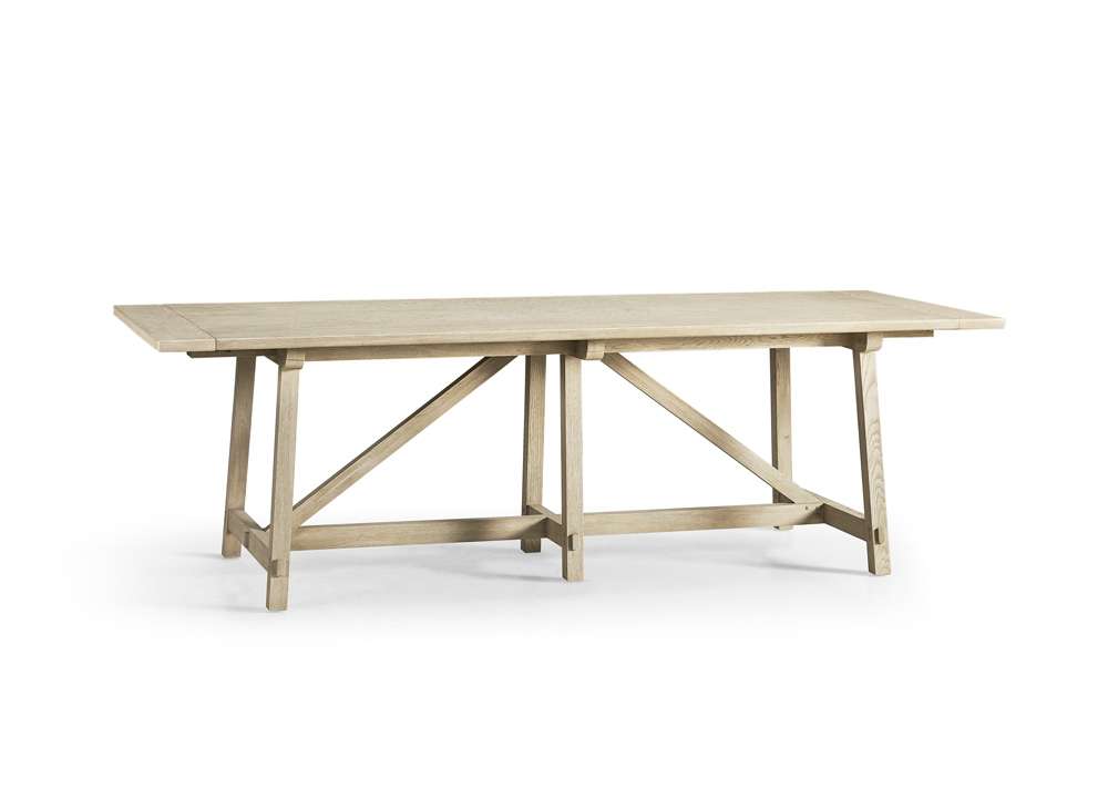 Jonathan Charles Fine Furniture - Timeless Sidereal French Laundry Table 96in in Stripped Oak - 003-2-A61-STO veiw 2