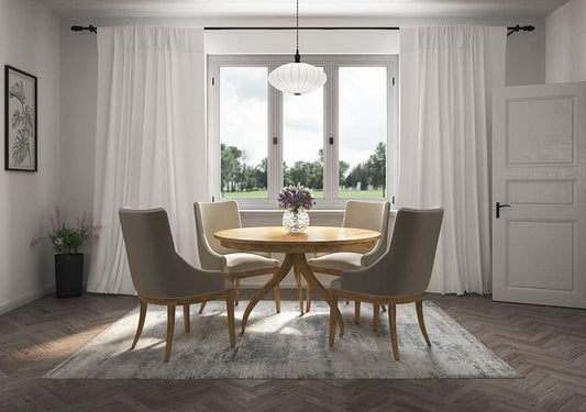 Jonathan Charles Fine Furniture - Timeless Solar Spider Leg Pedestal Dining Table in Sun Bleached Cherry - 003-2-D00-SBC veiw 2