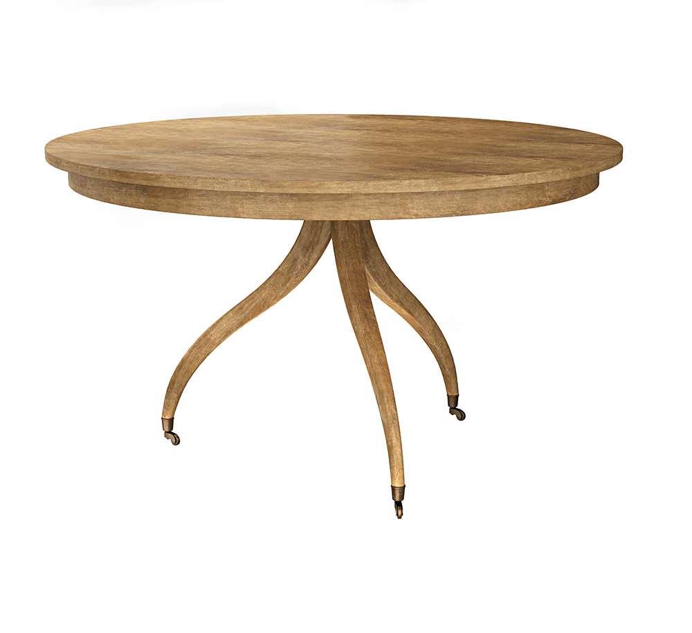 Jonathan Charles Fine Furniture - Timeless Solar Spider Leg Pedestal Dining Table in Sun Bleached Cherry - 003-2-D00-SBC veiw 3