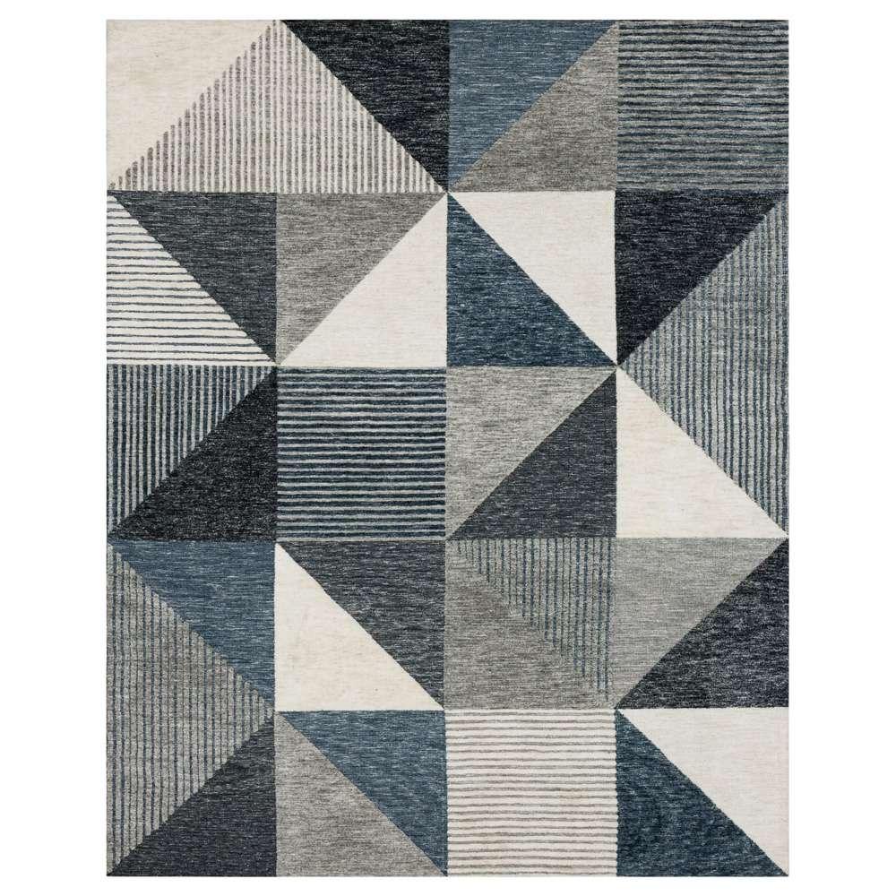Karastan - Bowen By Drew & Jonathan Home Oblique Blue 9 6in x 12 11in Area Rug - R1147-202-114155-DJ veiw 1