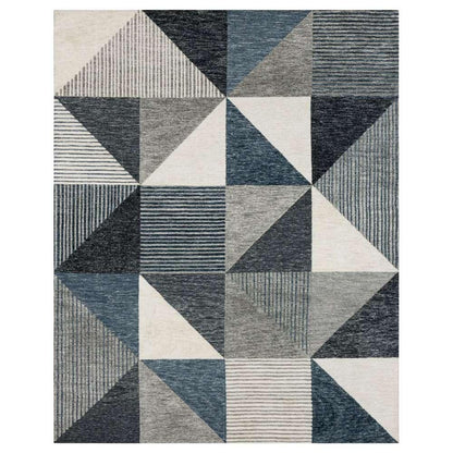 Karastan - Bowen By Drew & Jonathan Home Oblique Blue 9 6in x 12 11in Area Rug - R1147-202-114155-DJ veiw 1