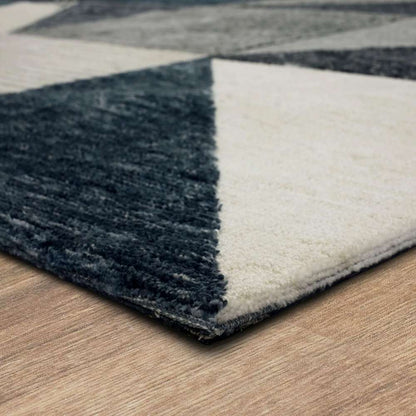 Karastan - Bowen By Drew & Jonathan Home Oblique Blue 9 6in x 12 11in Area Rug - R1147-202-114155-DJ veiw 4