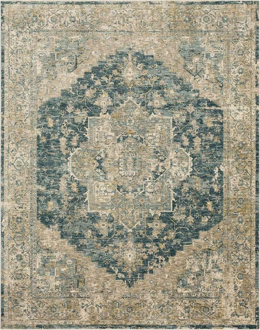 Karastan - Marash Ezine Blue 5 x 7 6in Area Rug - RG845-048-060090-IP veiw 1