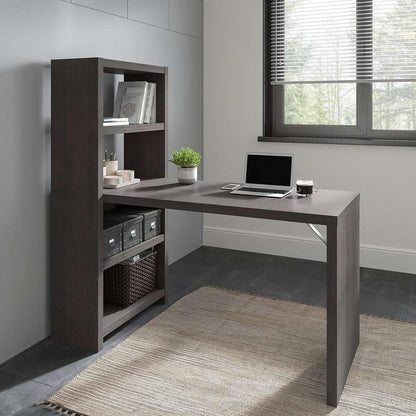 Bush Business Furniture - Echo 56W Bookcase Desk in Charcoal Maple - KI60307-03 veiw 3
