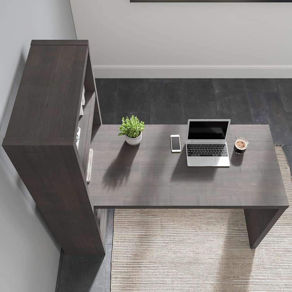 Bush Business Furniture - Echo 56W Bookcase Desk in Charcoal Maple - KI60307-03 veiw 8