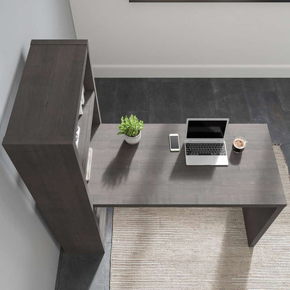 Bush Business Furniture - Echo 56W Bookcase Desk in Charcoal Maple - KI60307-03 veiw 8