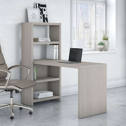 Bush Business Furniture - Echo 56W Bookcase Desk in Gray Sand - KI60207-03 veiw 2