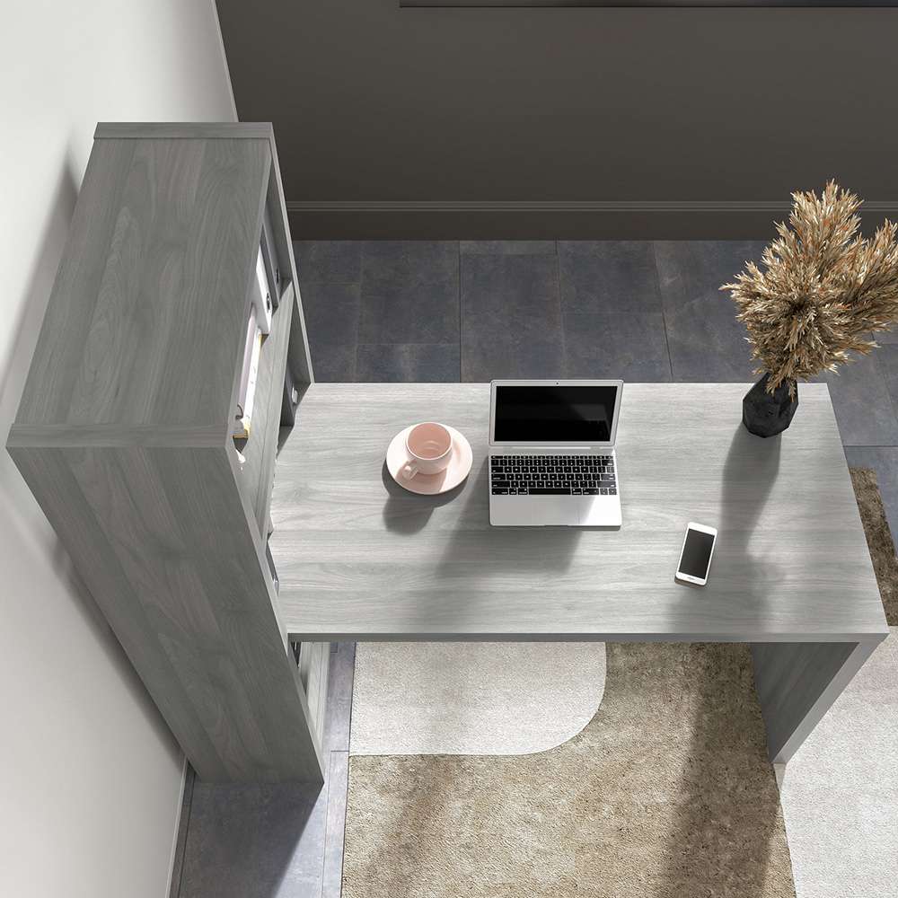 Bush Business Furniture - Echo 56W Bookcase Desk in Modern Gray - KI60407-03 veiw 7