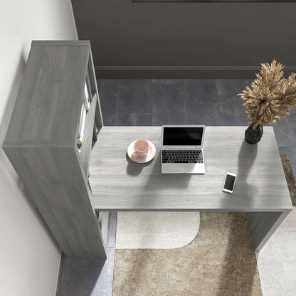 Bush Business Furniture - Echo 56W Bookcase Desk in Modern Gray - KI60407-03 veiw 7