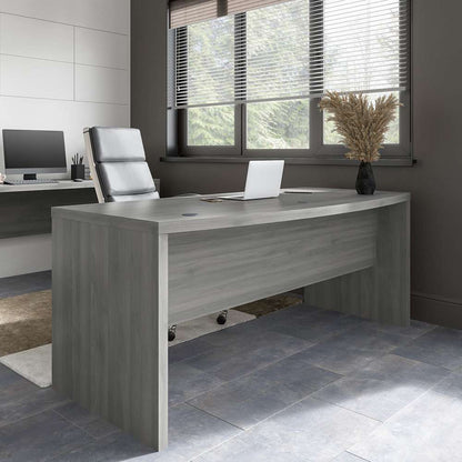 Bush Business Furniture - Echo 72W Bow Front Desk in Modern Gray - KI60409-03 veiw 3