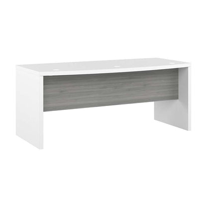 Bush Business Furniture - Echo 72W Bow Front Desk in Pure White and Modern Gray - KI60509-03 veiw 1