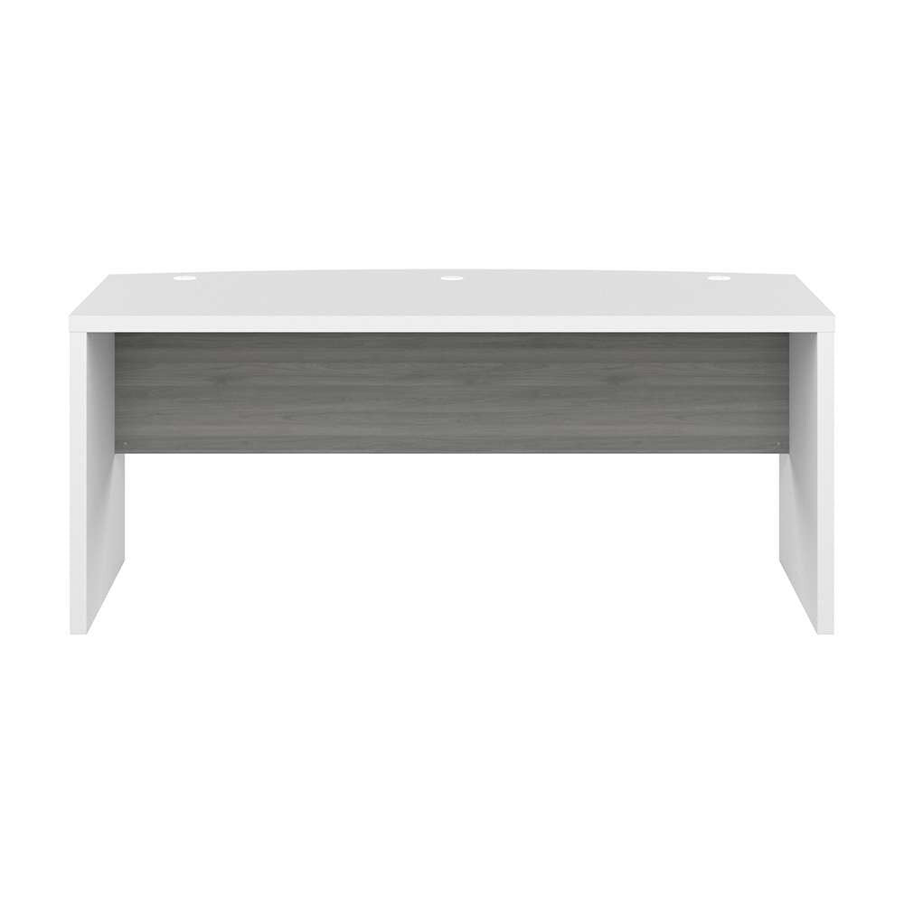 Bush Business Furniture - Echo 72W Bow Front Desk in Pure White and Modern Gray - KI60509-03 veiw 2