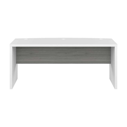 Bush Business Furniture - Echo 72W Bow Front Desk in Pure White and Modern Gray - KI60509-03 veiw 2