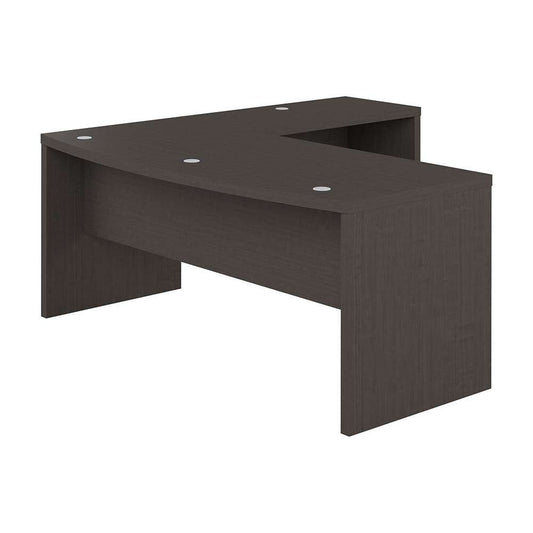 Bush Business Furniture - Echo 72W Bow Front L Shaped Desk in Charcoal Maple - ECH053CM veiw 1