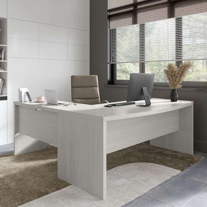 Bush Business Furniture - Echo 72W Bow Front L Shaped Desk in Gray Sand - ECH053GS veiw 2