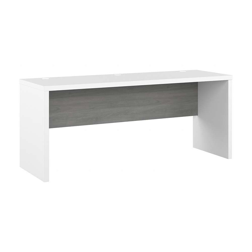 Bush Business Furniture - Echo 72W Computer Desk in Pure White and Modern Gray - KI60510-03 veiw 1
