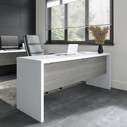 Bush Business Furniture - Echo 72W Computer Desk in Pure White and Modern Gray - KI60510-03 veiw 3