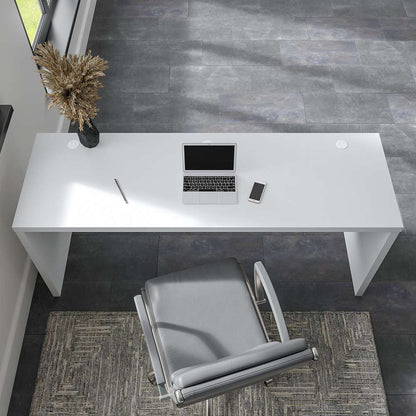 Bush Business Furniture - Echo 72W Computer Desk in Pure White and Modern Gray - KI60510-03 veiw 7