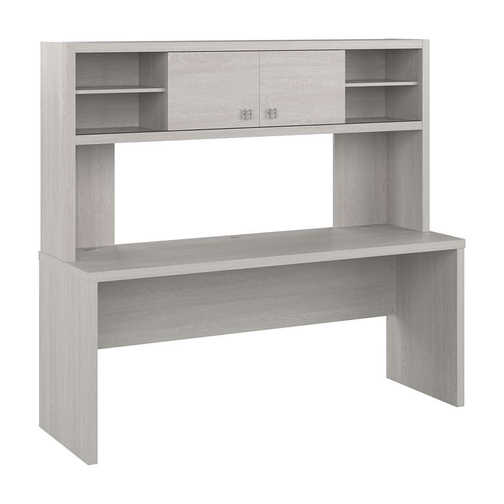 Bush Business Furniture - Echo 72W Computer Desk with Hutch in Gray Sand - ECH056GS veiw 1